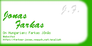 jonas farkas business card